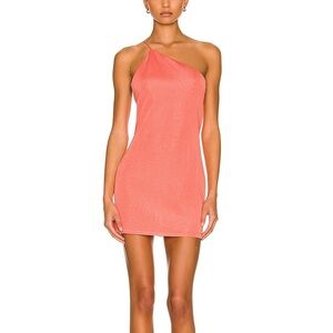 GAUGE81 Apricot One Shoulder Knit Beja Short Mini Dress